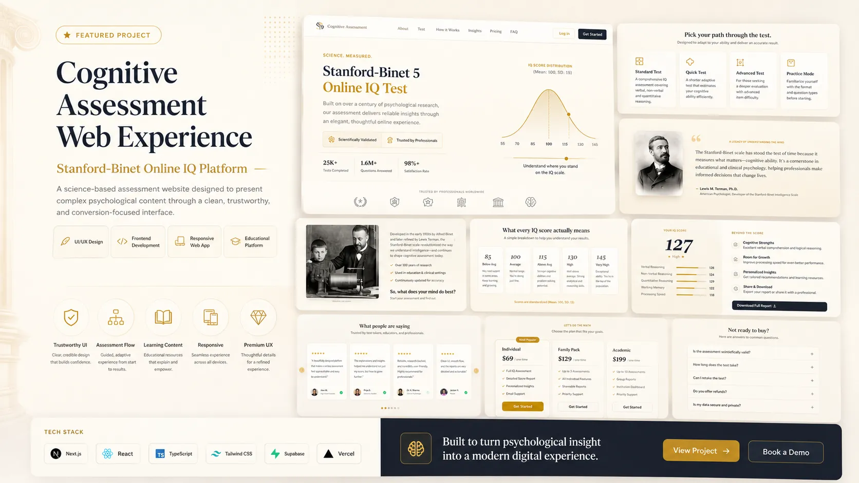 Stanford-Binet IQ testing website homepage